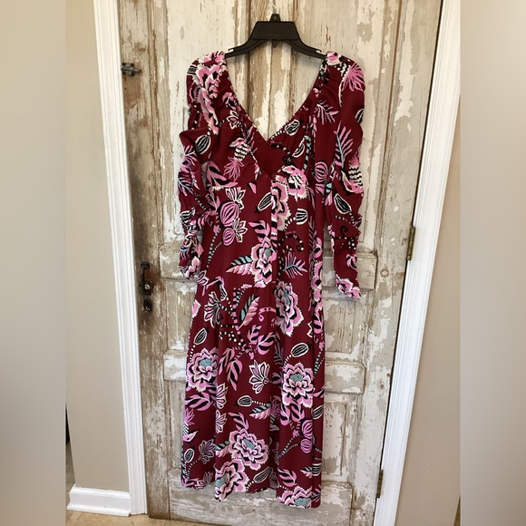 FARM Rio Pineapple Inspiration Gathered Dress  - M - Picture 7 of 16